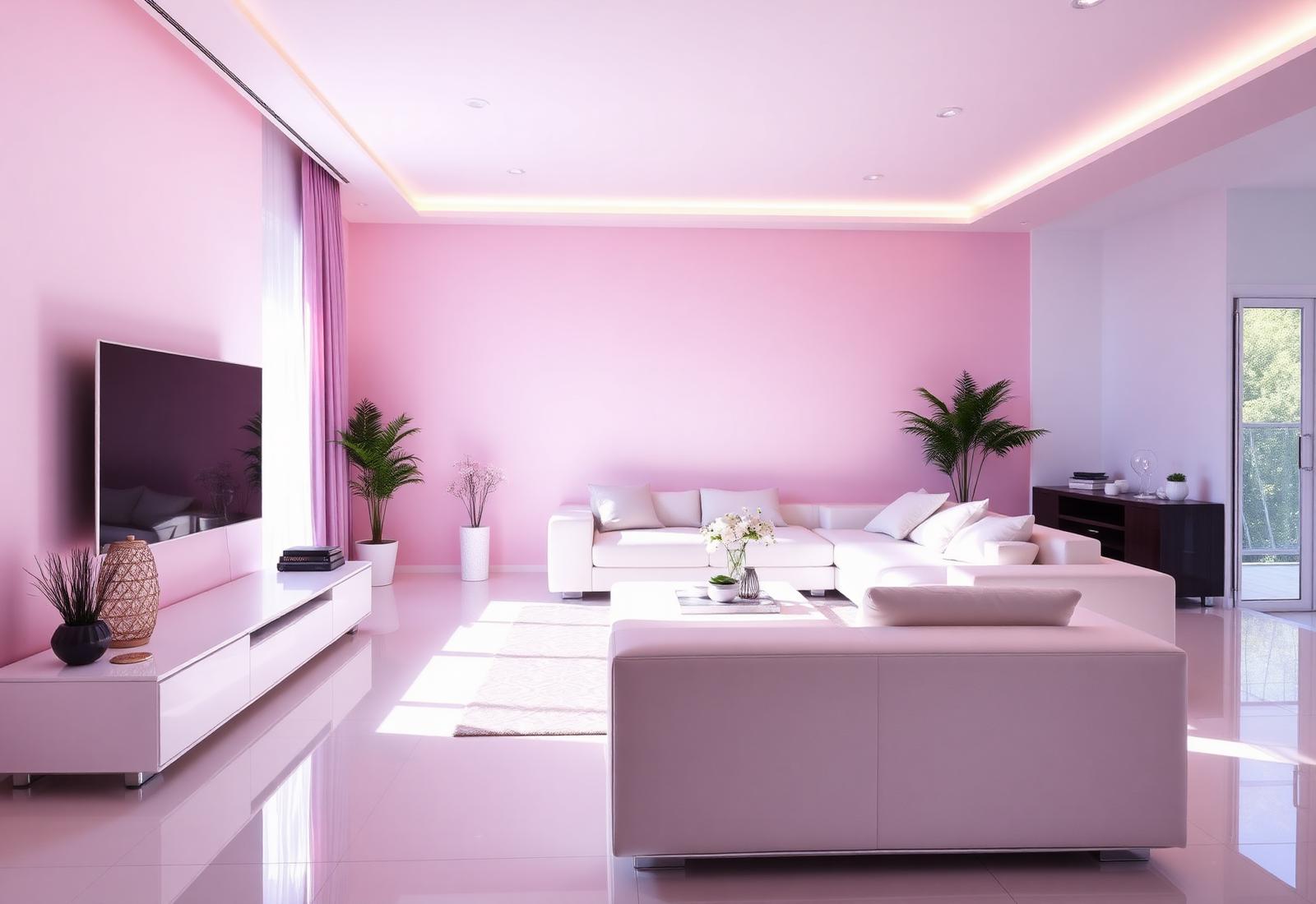 Sparkling clean modern living room